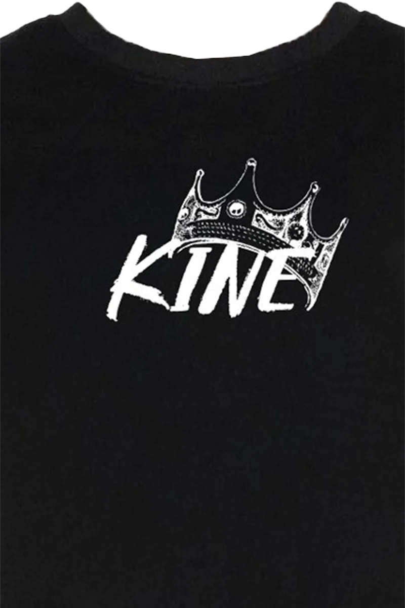 Unisex T-Shirt mit Ludwig II. Vintage-Print - schwarz