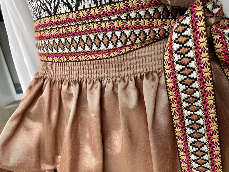 Dirndl Krüger Collections, Euphemina 70cm, schwarz, lachs, Kupfer