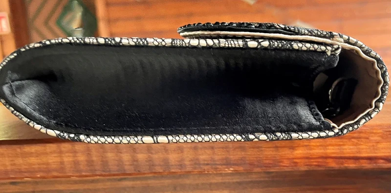 Handtasche, Umhängetasche, Menbur, schwarz, ecru Spitze