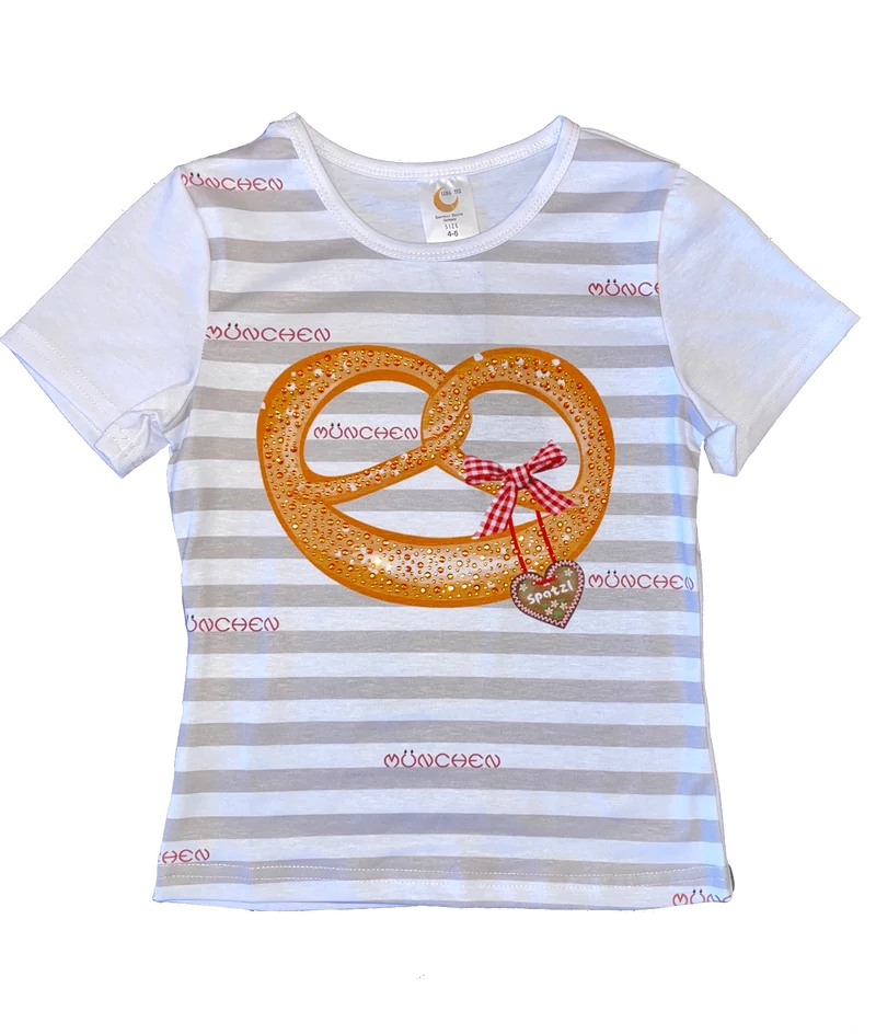 Kinder Madlshirt, München, weiß Breze, Trachtenshirt, Mädchen