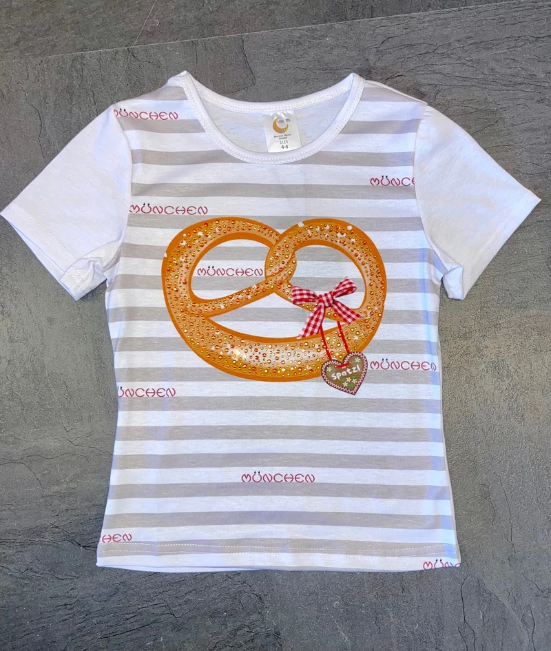 Kinder Madlshirt, München, weiß Breze, Trachtenshirt, Mädchen