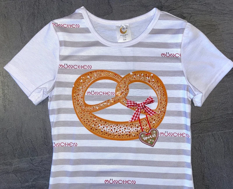 Kinder Madlshirt, München, weiß Breze, Trachtenshirt, Mädchen