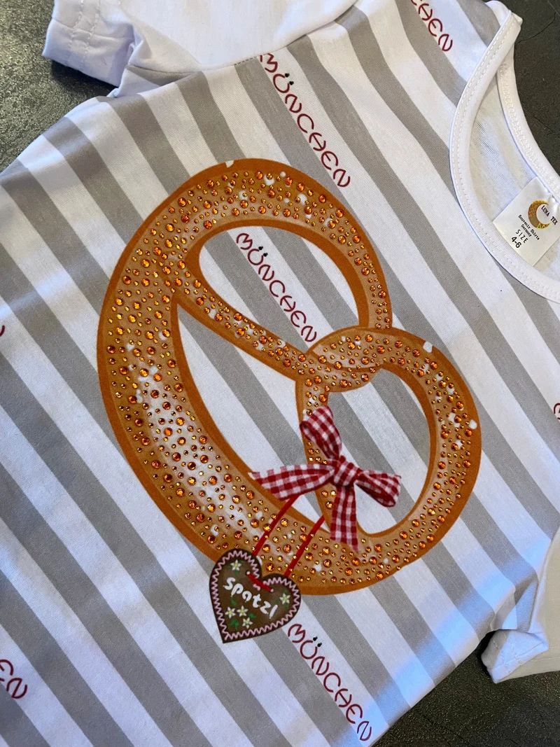 Kinder Madlshirt, München, weiß Breze, Trachtenshirt, Mädchen