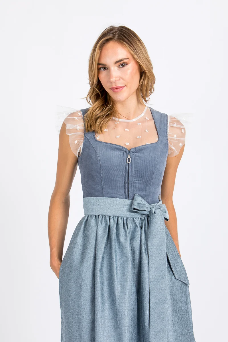 Marjo Dirndl mit abnehmbaren Flügelärmel Ansfelden blau
