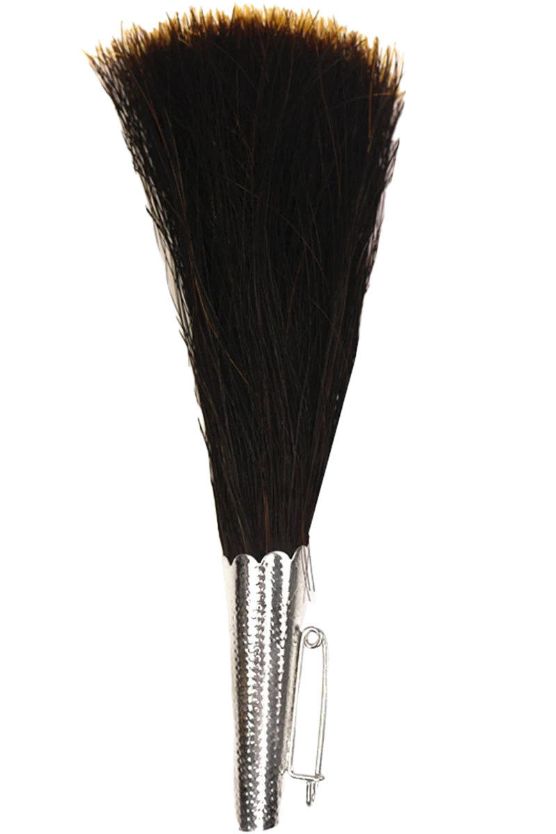 Gamsbart-Imitat groß 14 cm mit Spange