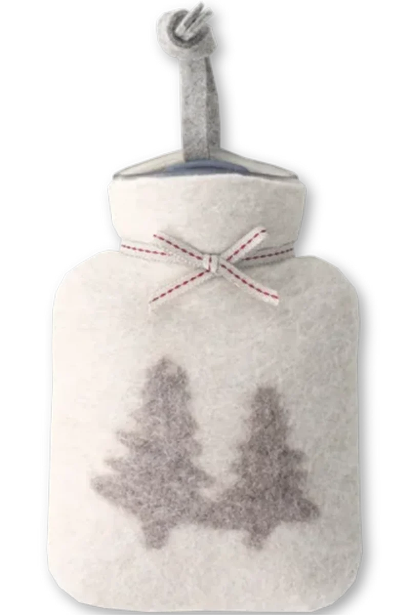 Mini-Wärmflasche mit winterlichen Tannenbäumen - peyote