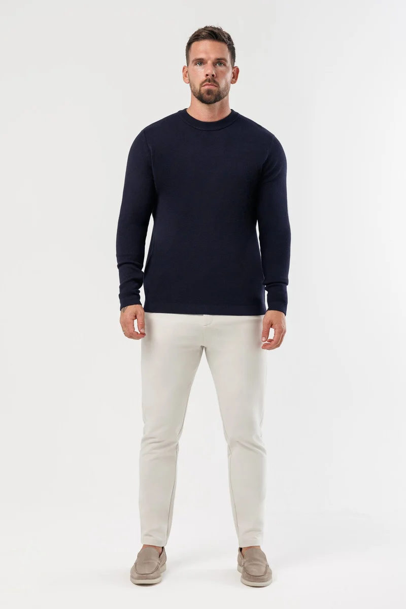 LUXE KNIT SWEATER - NAVY