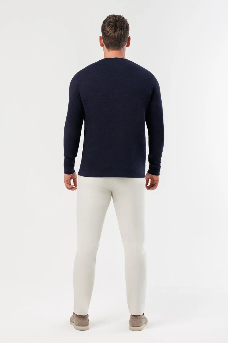 LUXE KNIT SWEATER - NAVY