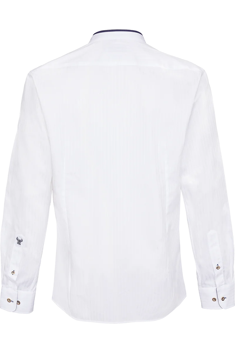 Herren Trachtenhemd Tailored Fit aus Baumwolle - weiss azur