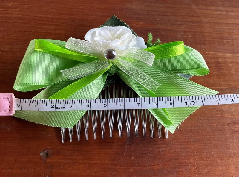 Haarschmuck, Haarkamm, Braut, Dirndl, Satin, grün