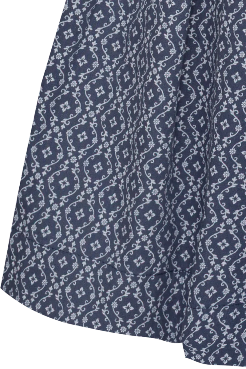 Kinderdirndl mit Ornamentmuster und Bluse - dunkelblau