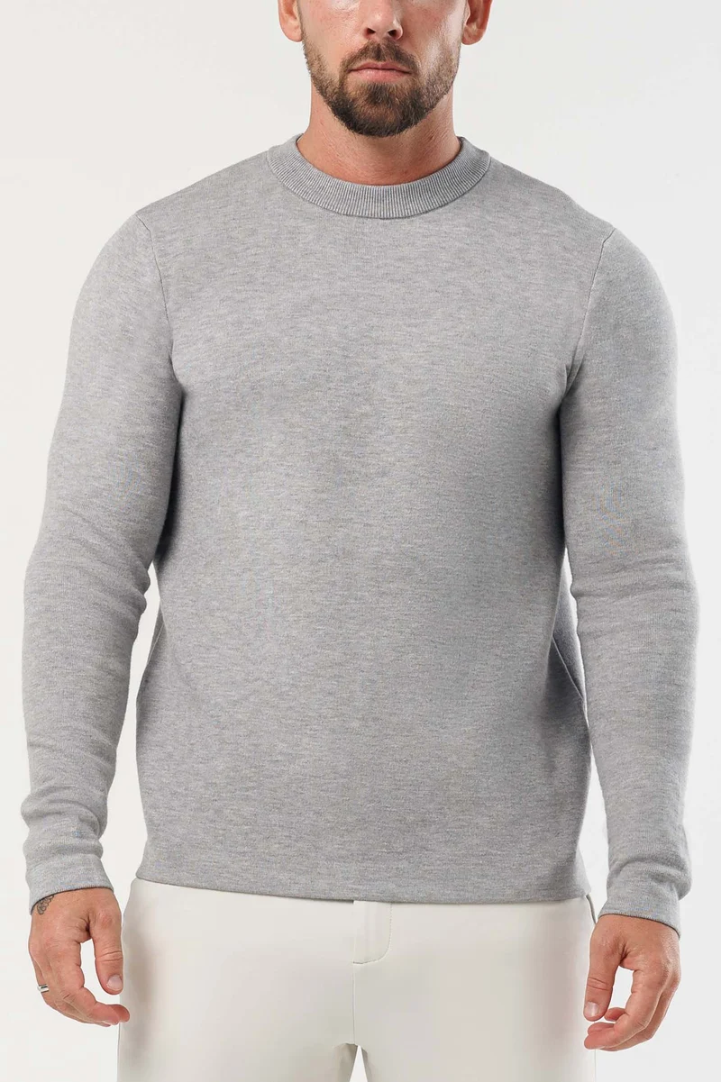 LUXE KNIT SWEATER - GREY