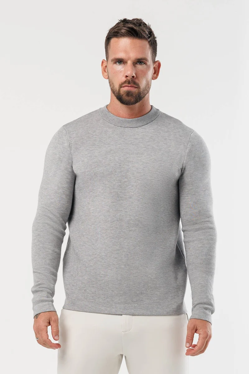 LUXE KNIT SWEATER - GREY