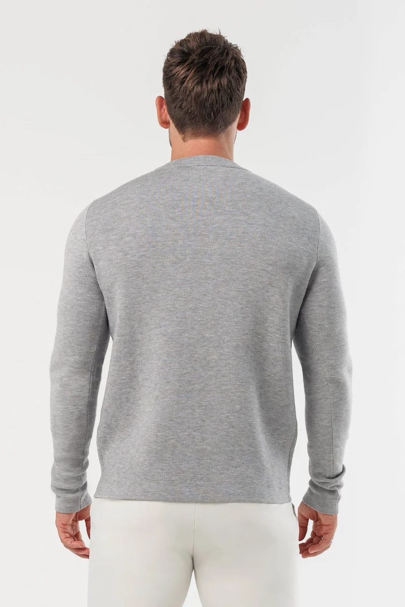 LUXE KNIT SWEATER - GREY