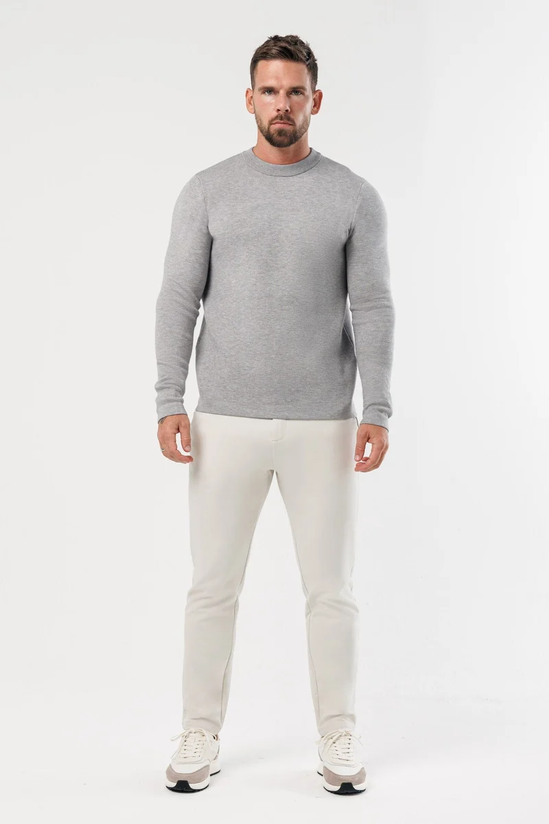 LUXE KNIT SWEATER - GREY