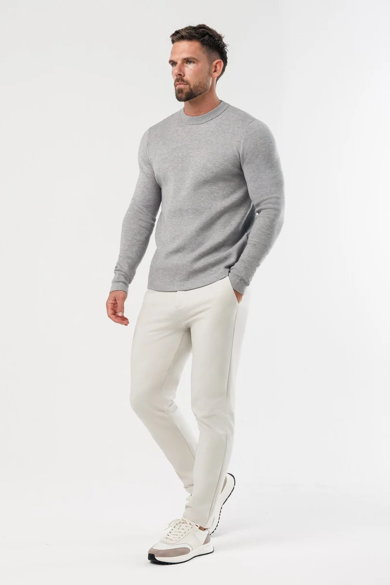 LUXE KNIT SWEATER - GREY