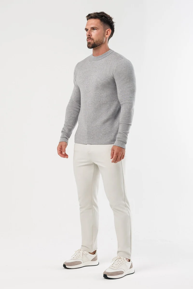 LUXE KNIT SWEATER - GREY