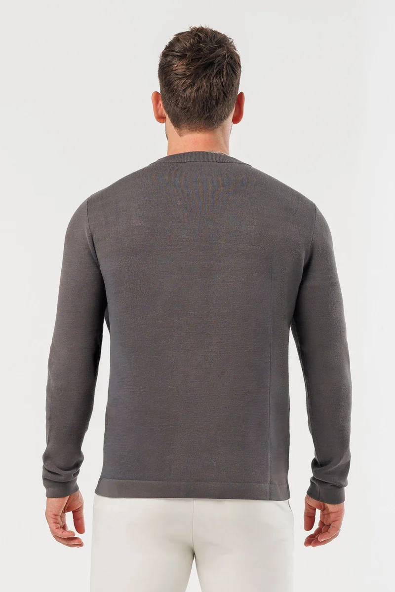 LUXE KNIT SWEATER - DARK GREY