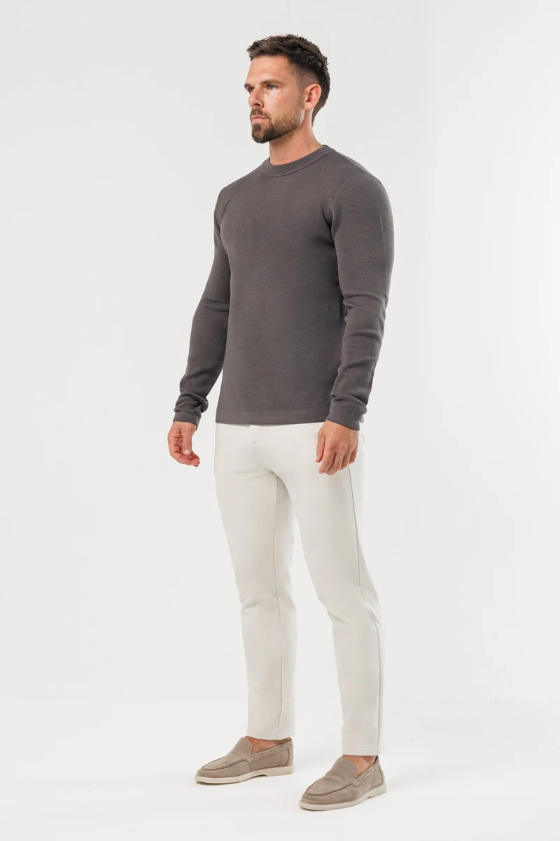 LUXE KNIT SWEATER - DARK GREY