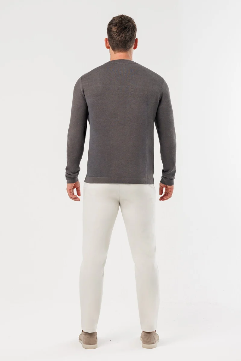 LUXE KNIT SWEATER - DARK GREY