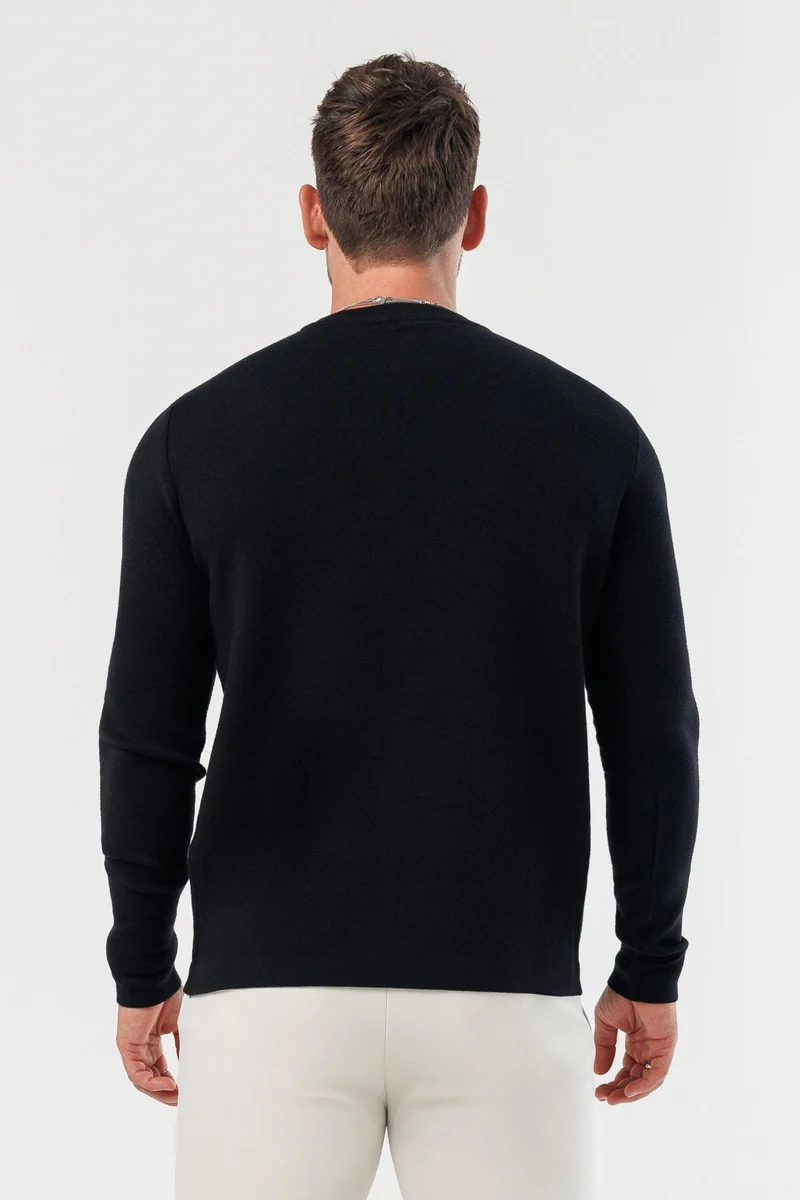LUXE KNIT SWEATER - BLACK
