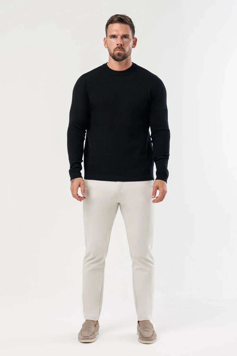 LUXE KNIT SWEATER - BLACK