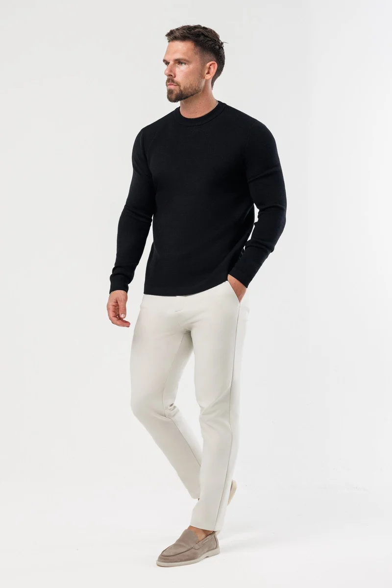 LUXE KNIT SWEATER - BLACK