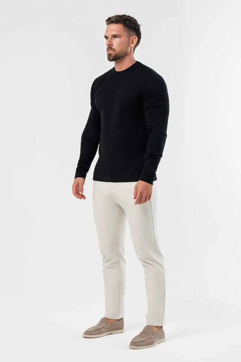 LUXE KNIT SWEATER - BLACK