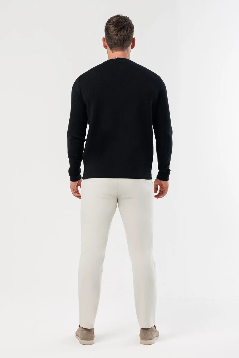 LUXE KNIT SWEATER - BLACK