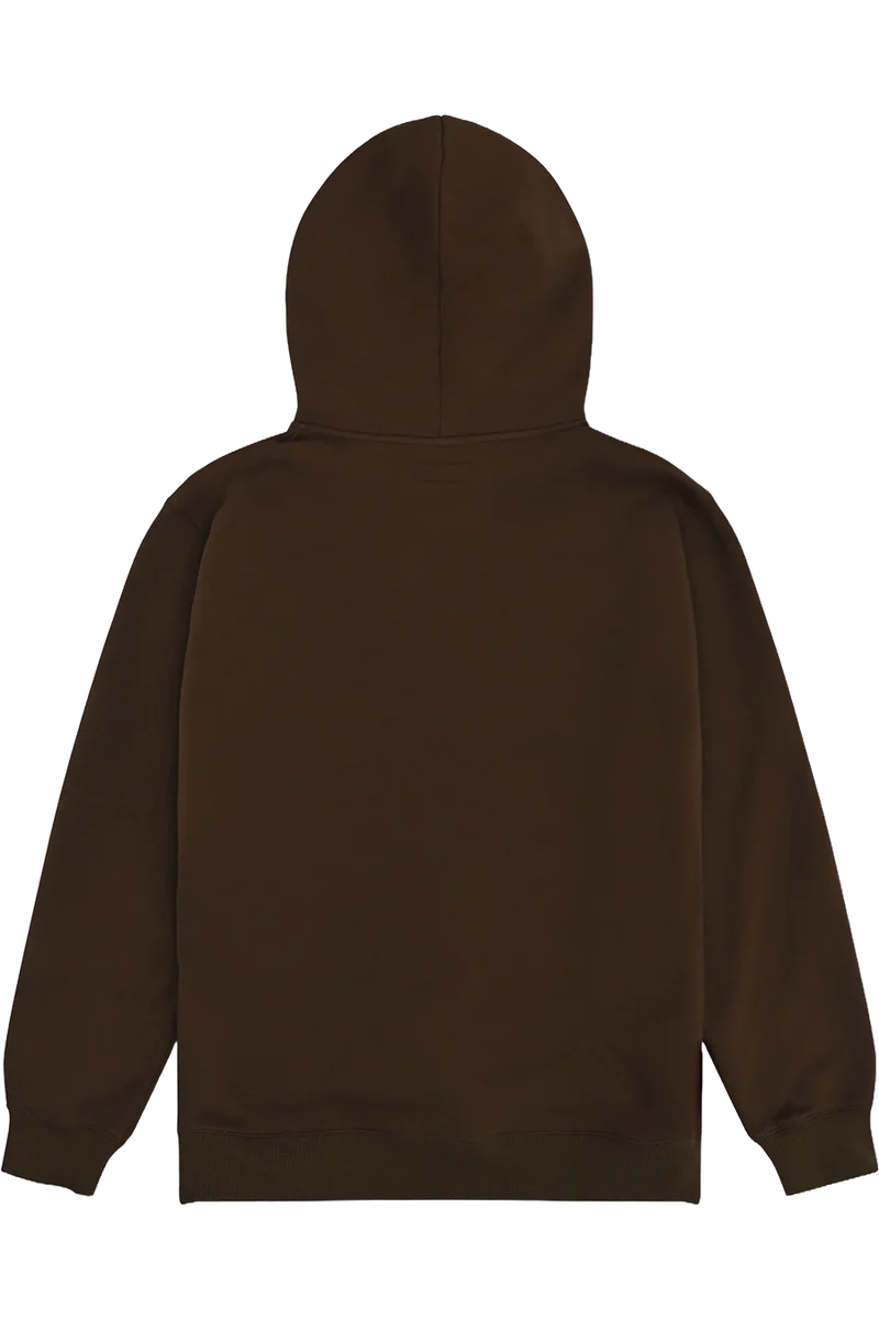 Herren Hoodie mit Edelweiß-Stickerei - dunkelbraun