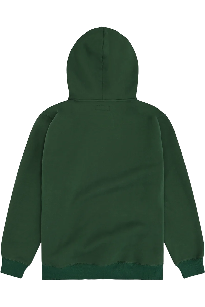 Herren Hoodie mit Edelweiß-Stickerei - dunkelgrün