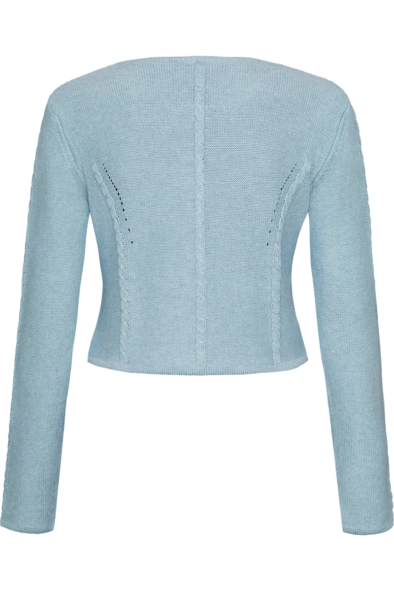 Damen Dirndljacke mit Perlmuttknöpfen - türkis