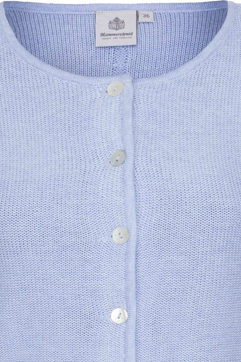 Damen Dirndljacke mit Perlmuttknöpfen - hellblau