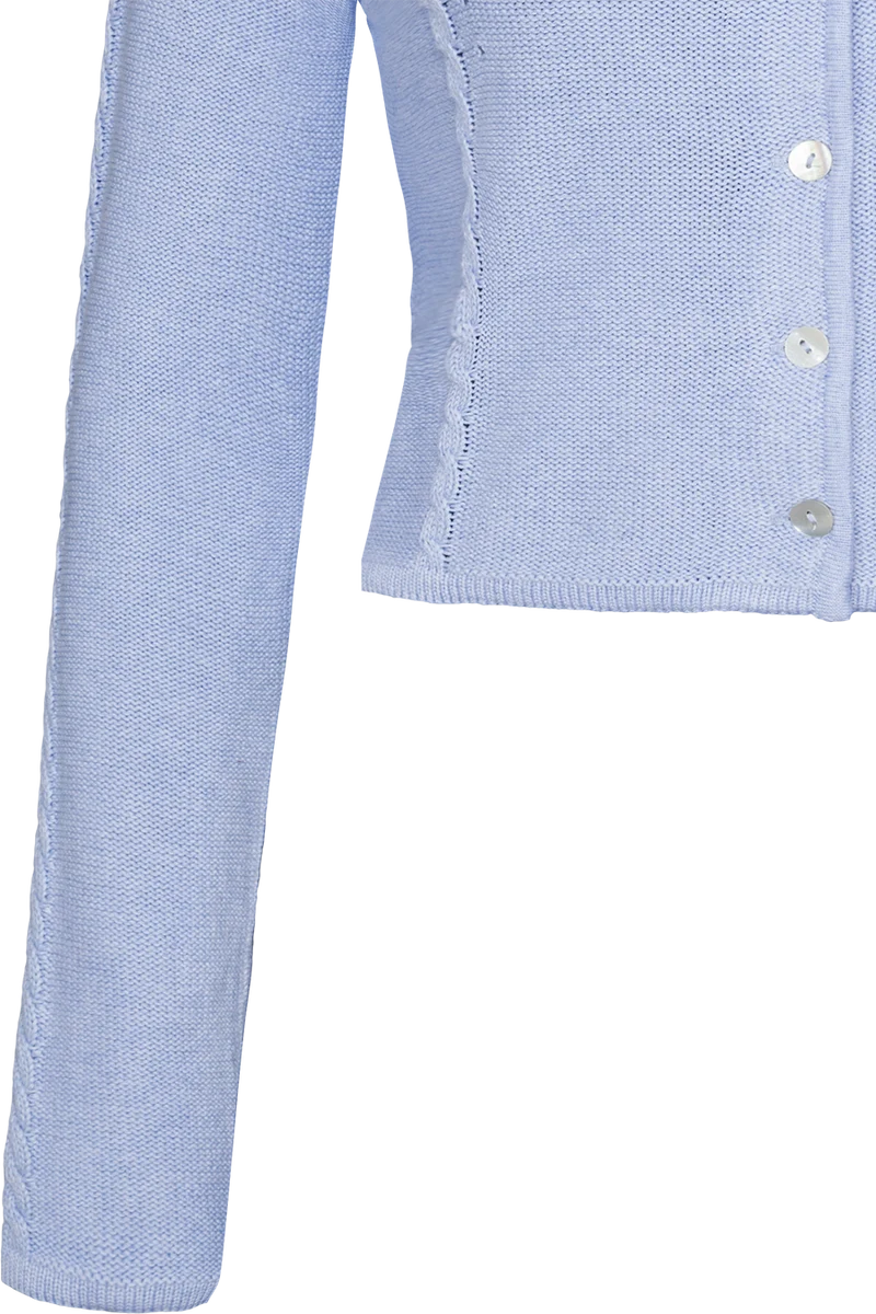 Damen Dirndljacke mit Perlmuttknöpfen - hellblau