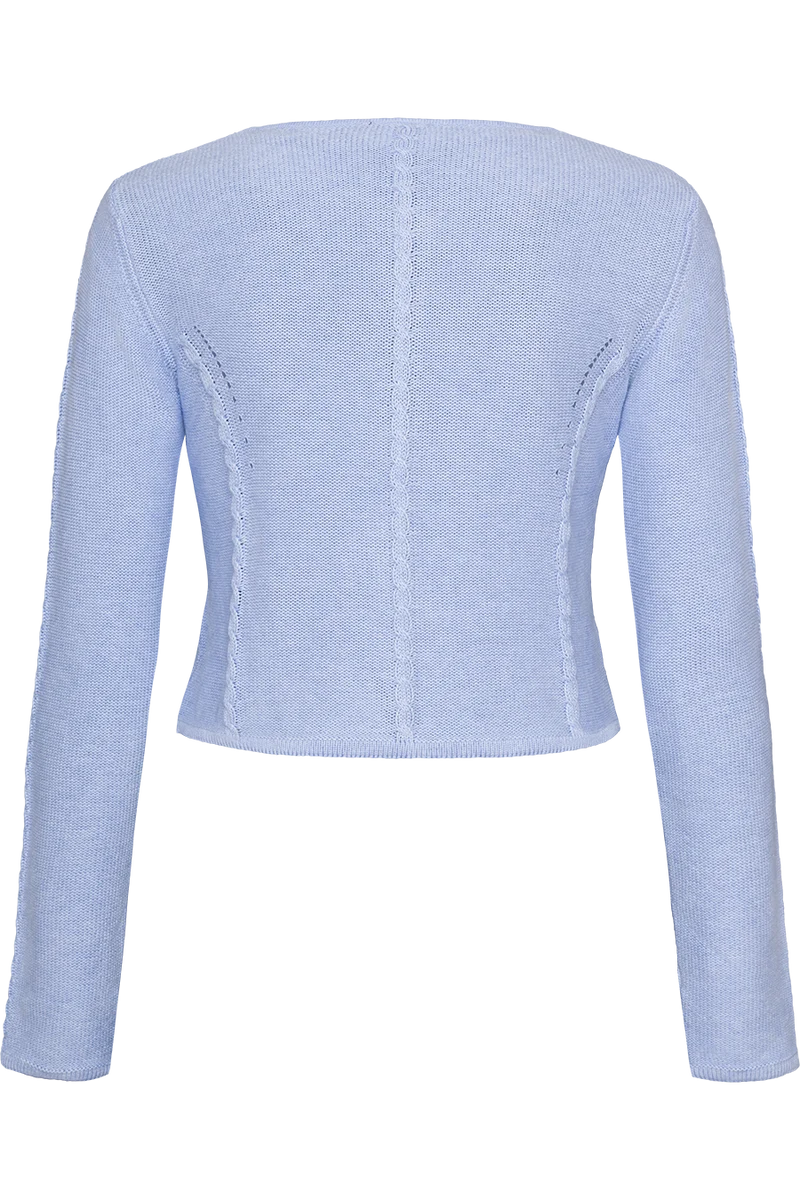 Damen Dirndljacke mit Perlmuttknöpfen - hellblau