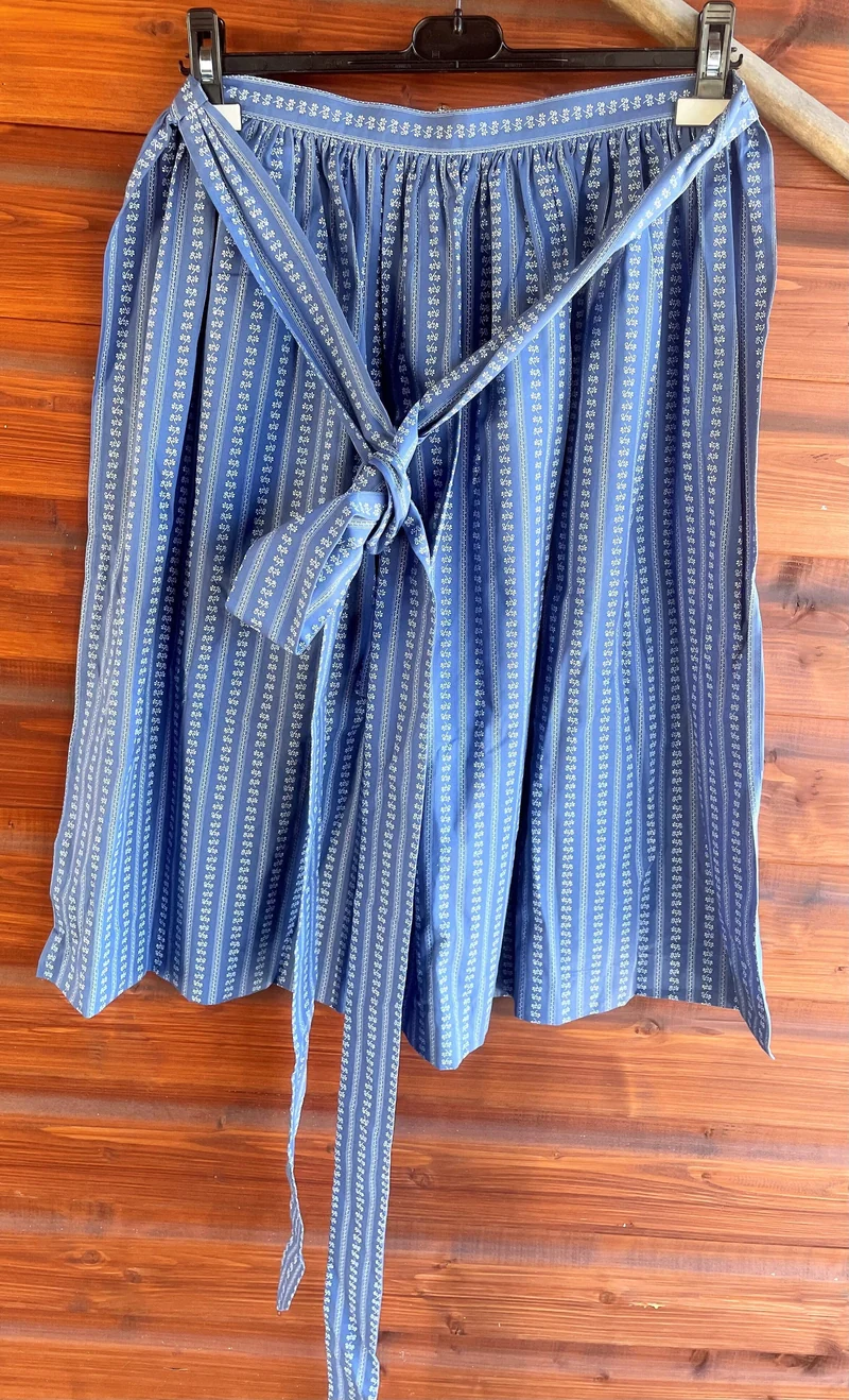 Dirndlschürze, Julia Trentini, Romy 67, 70er, Gr. 3, blau