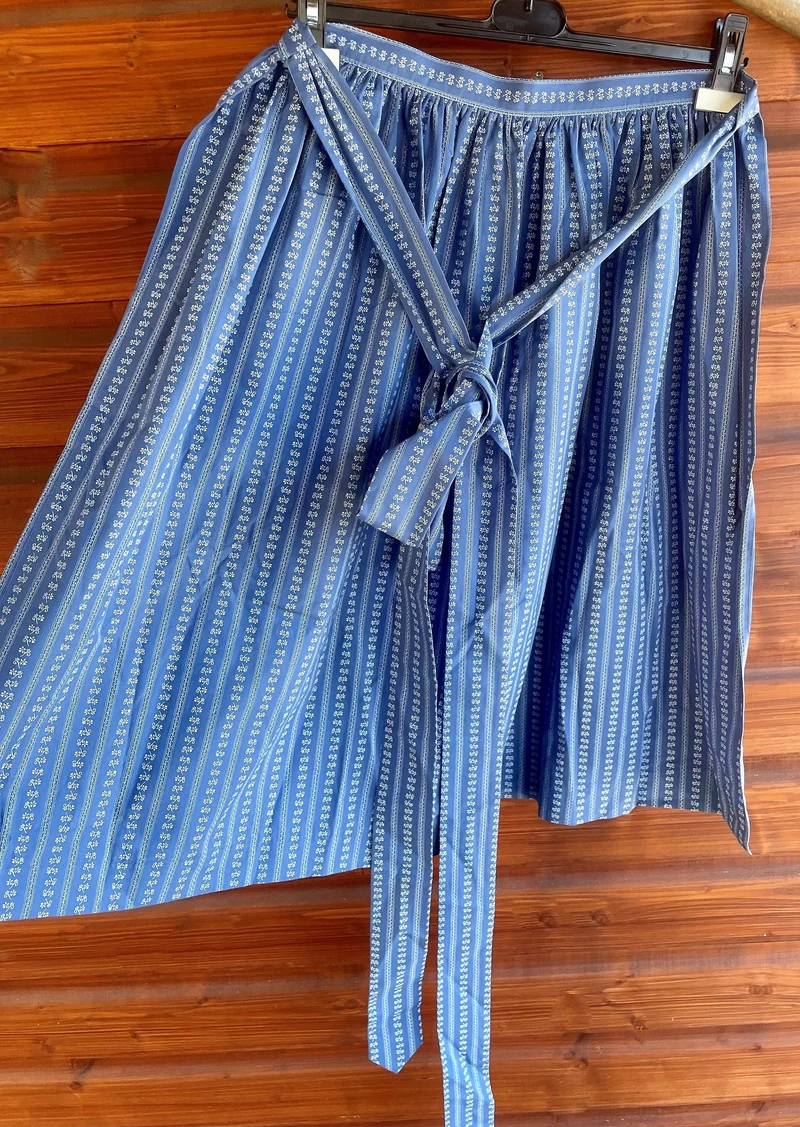 Dirndlschürze, Julia Trentini, Romy 67, 70er, Gr. 3, blau