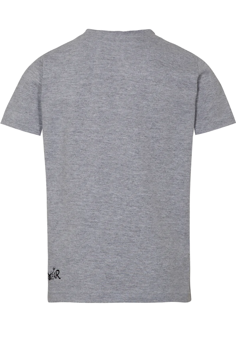 Kinder Trachtenshirt mit „Dickschädel“ Print - grau