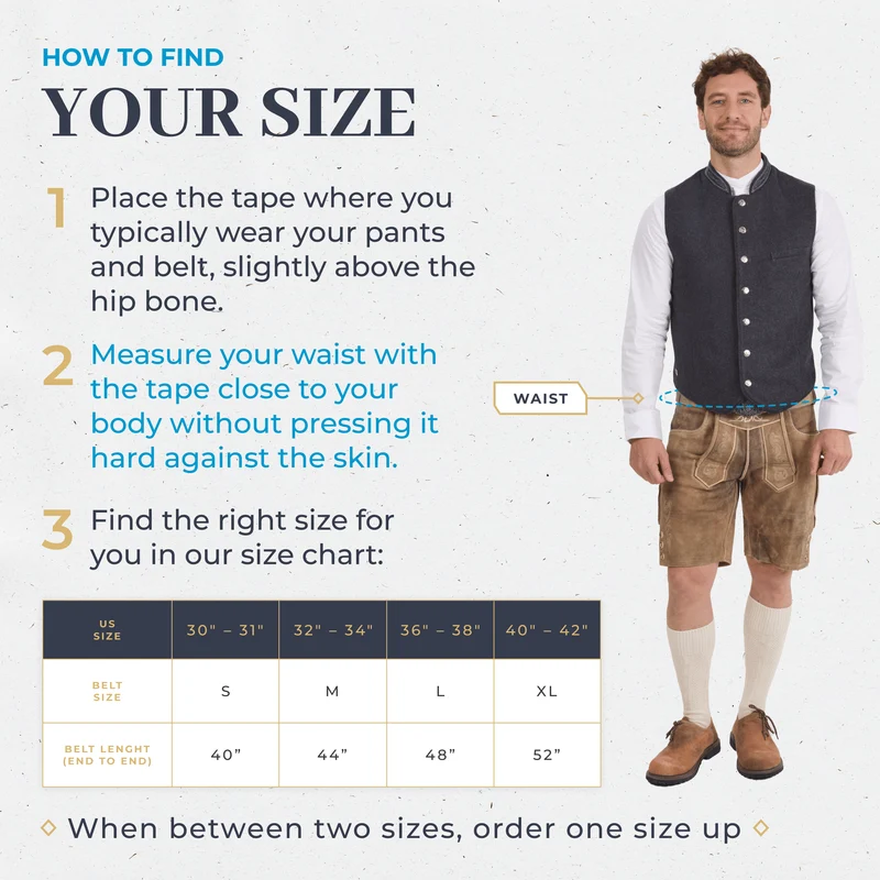 Lederhosen Belt Mushroom Brown
