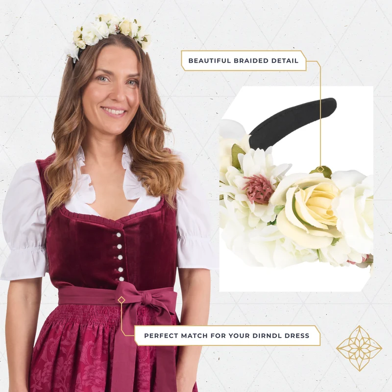 Floral Headband White