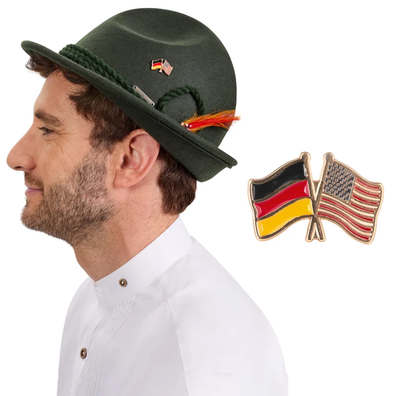 USA & Germany Flag Hat Pin