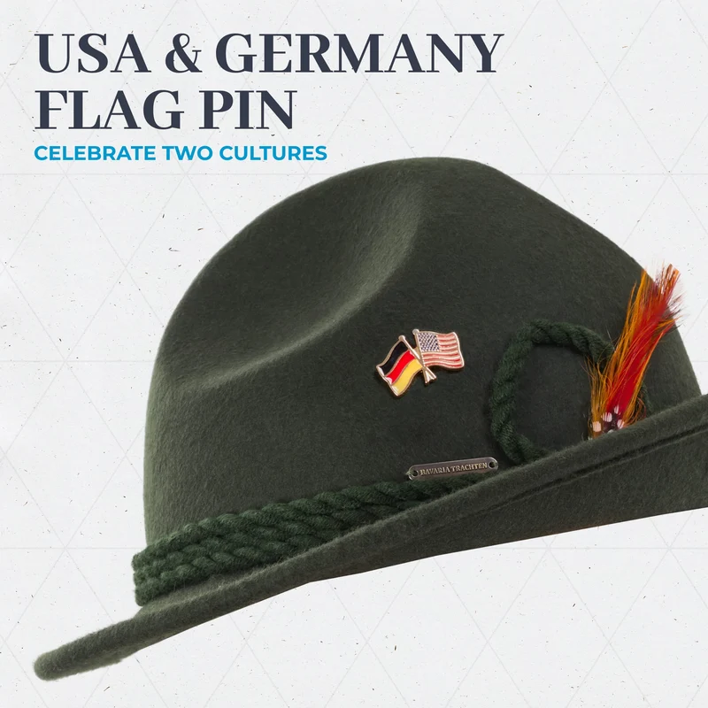 USA & Germany Flag Hat Pin
