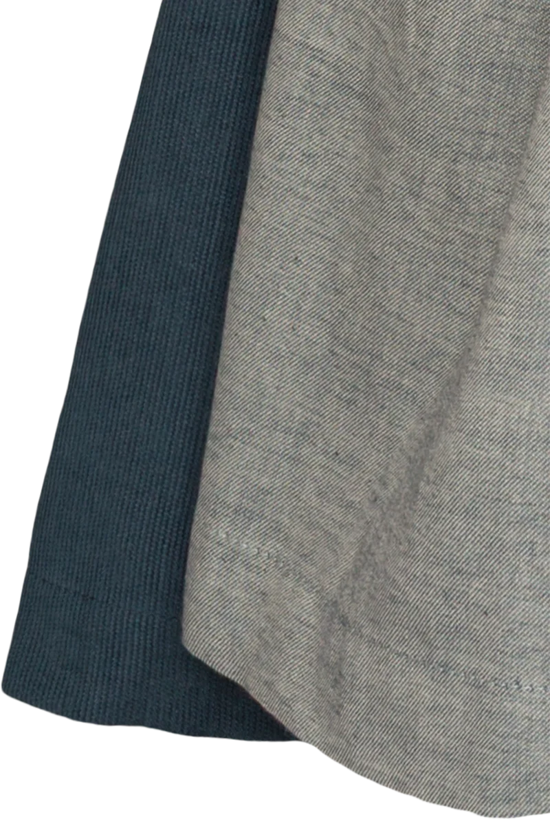 Kinderdirndl aus Cord mit Bluse - blau