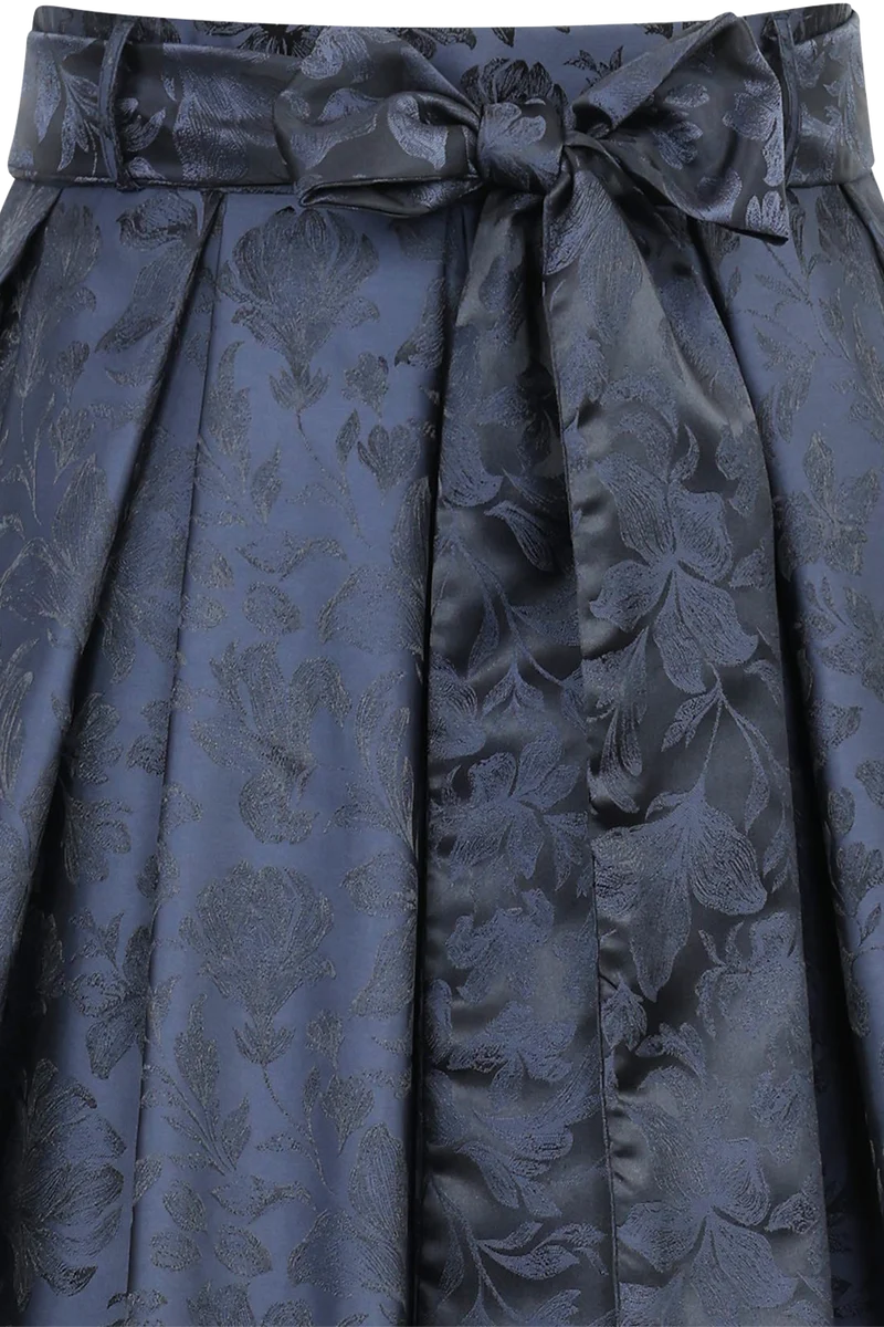 Trachtenrock mit floralem Jacquardmuster - midnight