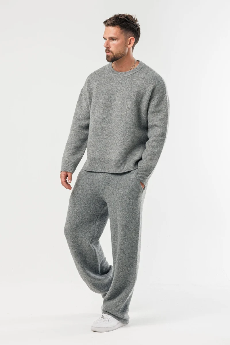 KNIT SWEATER - GREY MARL