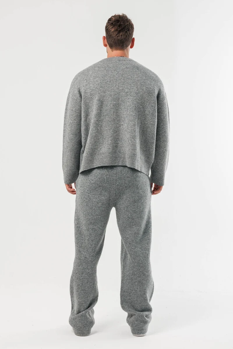 KNIT SWEATER - GREY MARL