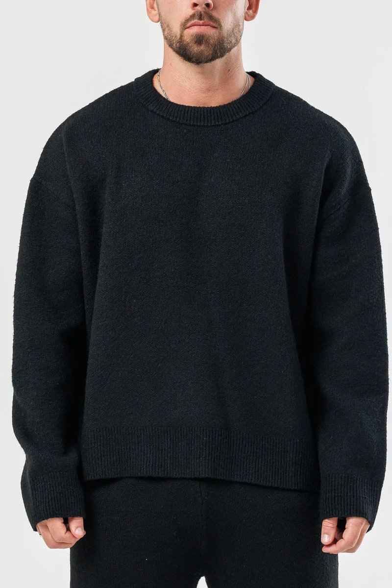 KNIT SWEATER - BLACK