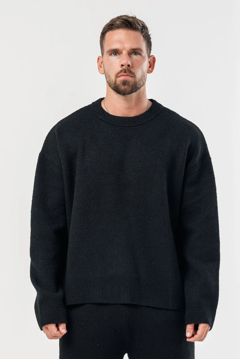KNIT SWEATER - BLACK