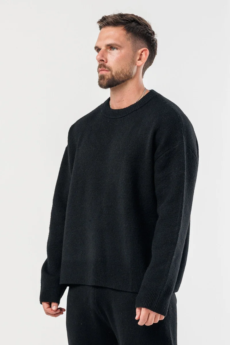 KNIT SWEATER - BLACK