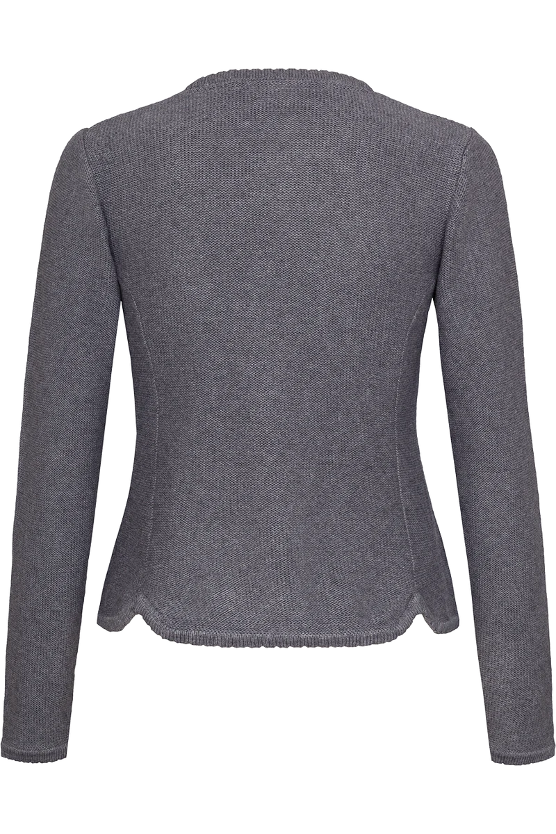 Damen Trachten-Strickjacke Dirndljacke - zinn